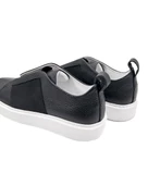 Eşsiz El Yapımı Shadow Siyah Hakiki Deri Erkek Spor (Sneaker) Ayakkabı - 5