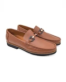 Eşsiz El Yapımı Louvre Taba Hakiki Deri Erkek Loafer Ayakkabı thumbnail 2