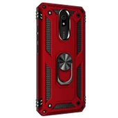 Xiaomi Redmi 8A Yüzüklü Tank Kılıf Bordo - 1