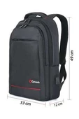 Mack MCC-006 15.6" Office USB Girişli Notebook Sırt Çantası MAVİ - 1
