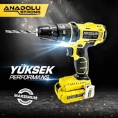 Anadolu Strong ANS1069-S 24W Çift Li-ion Bataryalı Metal Şanzıman Darbeli 27 Parçalı Süper Setli - 6