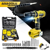 Anadolu Strong ANS1069-S 24W Çift Li-ion Bataryalı Metal Şanzıman Darbeli 27 Parçalı Süper Setli - 4