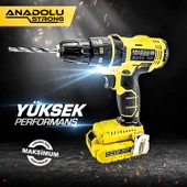 Anadolu Strong ANS1069-S 24W Çift Li-ion Bataryalı Metal Şanzıman Darbeli 27 Parçalı Süper Setli - 2