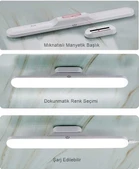 CATA CT 5249 Beyaz Kasa 3W Şarjlı Led Aplik Dokunmatik 3 Renk Modu - 4