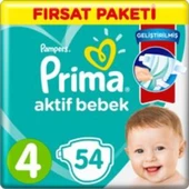 Prima Aktif 4 Numara Maxi 54'lü Bebek Bezi - 2