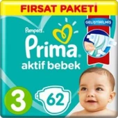 Prima Aktif 3 Numara Midi 62'li Bebek Bezi - 2