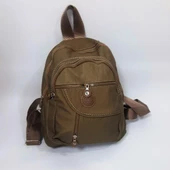 Fiyra s1 Camel Renk Krinkıl Kumaş Dört Bölmeli Bayan Sırt Çantası - 8