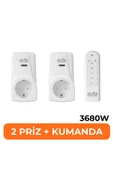 2'li Uzaktan Kumandalı Priz Set 3680 W - 3