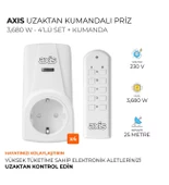 Axis 4'Lü Uzaktan Kumandalı Priz Set 3680 W - 3