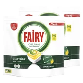 Fairy Hepsi Bir Arada 280 Yıkama Bulaşık Makinesi Deterjanı Kapsülü Limon Kokulu 140x2 - 2