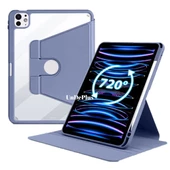 Apple iPad Pro 12.9 6. 5. Nesil Kılıf Termik Kalem Bölmeli Dönebilen Standlı Kılıf Smart A2436-37-61-62 A2764-66 A2378-79 - 10