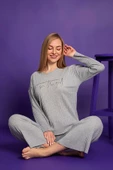 Nisanca Mevsimlik Uzun Kollu Pamuklu Kadın Pijama Takımı - 3