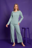 Nisanca Mevsimlik Uzun Kollu Pamuklu Kadın Pijama Takımı - 5