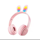 Bluetooth Kulaklık P47R Tavşan Kulaklık Rgb Işıklı Çocuk Kulaklık - 5