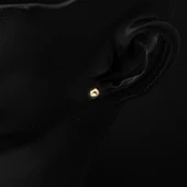 14 Ayar Altın Top Küpe 4 mm. - 2