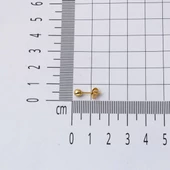 14 Ayar Altın Top Küpe 4 mm. - 6