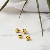 14 Ayar Altın Top Küpe 4 mm. - 3