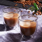 Ksv 2 li çift camlı el yakmaz çay bardağı - çay kahve fincanı 1023 - 1