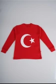 23 NİSAN 19 MAYIS 29 EKİM ATATÜRK TÜRK BAYRAKLI BASKILI MANŞETLİ UZUN KOL PAMUK TİŞÖRT SWEAT - 1