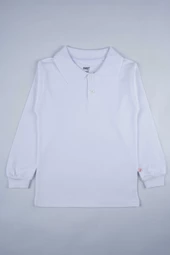 KISA KOL POLO YAKA BEYAZ LAKOS OKUL TİŞÖRTÜ - 1