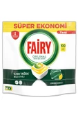 Fairy Hepsi Bir Arada 100 Yıkama Bulaşık Makinesi Deterjanı Tableti / Kapsülü Limon Kokulu - 1