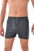 Erkek Gri Penye Düz Boxer 6 Lı - 2