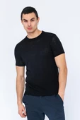 Erkek Bisiklet Yaka Regular Fit Dar ve Kısa Kollu Pamuklu Triko Örme T-Shirt - 5