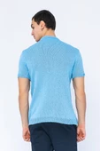 Erkek Bisiklet Yaka Regular Fit Dar ve Kısa Kollu Pamuklu Triko Örme T-Shirt - 12