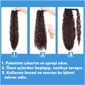Kahverengi Dolamalı Düz At Kuyruğu Renk No:10 - 2