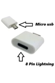 iPhone 8 Pin to Samsung Mikro Usb Çevirici Dönüştürücü Adaptör - 1