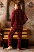 Nisanca Kışlık Kadın Gömlek Polar Pijama Takımı- Kadın Düğmeli Polar Pijama Takımı thumbnail 10