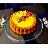 Decocia Yuvarlak Cam Pasta ve Sunum Tepsisi Vega Desenli thumbnail 3