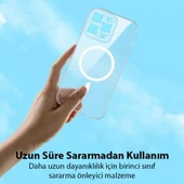 Baseus iPhone 14 Pro Max Magsafe Silikon Kılıf ve Full Kaplama Kırılmaz Ekran Koruyucu Sararmaz Kılıf - 2