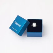 14 Ayar Beyaz Altın Baget Yüzük thumbnail 6