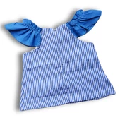 Jolbaby Çiçek Detaylı Çizgili Alt Üst Kız Bebek Şort Takım thumbnail 4