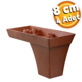 Venüs Lüks Mobilya Kanepe Sehpa Tv Ünitesi Koltuk Ayağı 8 Cm Kahverengi Baza Ayakları (4 ADET) thumbnail 1
