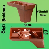 Venüs Lüks Mobilya Kanepe Sehpa Tv Ünitesi Koltuk Ayağı 8 Cm Kahverengi Baza Ayakları (4 ADET) thumbnail 5