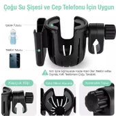Polham Bebek Arabası için Telefon ve Bardak, Biberon Tutucu, Gidon Uyumlu Telefon ve Bardak Tutucu - 5
