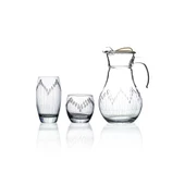 Decocia Pudgy 25 Parça 12 Kişilik Su ve Meşrubat Kesme Bardak Seti Vega Desenli thumbnail 1