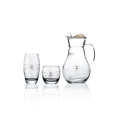 Decocia Pudgy 25 Parça 12 Kişilik  Su ve Meşrubat Kesme Bardak Seti Mira Desenli thumbnail 1