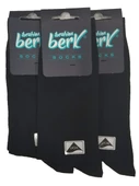 İbrahim Berk 12'li Paket Ekonomik Likralı Erkek Çorap - 2