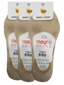 Moyra 6'lı Paket Arkası Silikonlu Modal Bayan Babet Çorap - 4