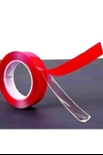 BUFFER® 2 Metre Güçlü Yapışkanlı Çift Taraflı Slikon Pratik Şeffaf Bant - 10