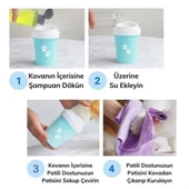 BUFFER® Silikon Jel Fırçalı Kedi Köpek Pati Ayak Temizleme Kovası Büyük - 6
