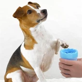 BUFFER® Silikon Jel Fırçalı Kedi Köpek Pati Ayak Temizleme Kovası Büyük - 5