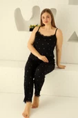 Sabahlıklıklı 3 Parça Çeyizlik Kutulu Kadın Pijama Takımı- Dantelli Kutulu Kadın Pijama- Geniş Beden Aralığı - 5
