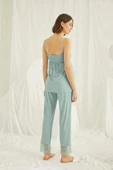 Monamise 18469 Yeşil Hamile Lohusa 3 Lü Pijama Sabahlık Tk - 3