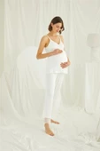 Monamise 18433 Ekru Hamile Lohusa 3 Lü Pijama  Sabahlık Tk - 4