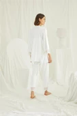 Monamise 18433 Ekru Hamile Lohusa 3 Lü Pijama  Sabahlık Tk - 3