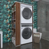 Kenzlife çamaşır-kurutma makinesi dolabı bolodenka sol cvz 180*090*60 banyo kapaksız arkalıksız thumbnail 1